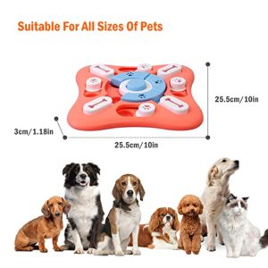 knitly Dog Puzzle Toys for IQ Training & Mental Enrichment, Interactive Dog Toys for Large Medium Small Dogs，Dog Treat Puzzle Dispensing Slow Feeder with Squeaky Design for Training & Fun Feeding
