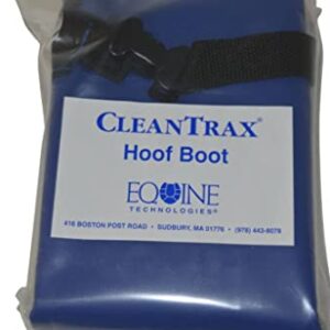 CleanTrax Hoof Soaking Kit for Horses - Hoof Soaking Boot, CleanTrax Equine Hoof Cleanser, Storage Bag with a Horse Shaped Bottle Opener.