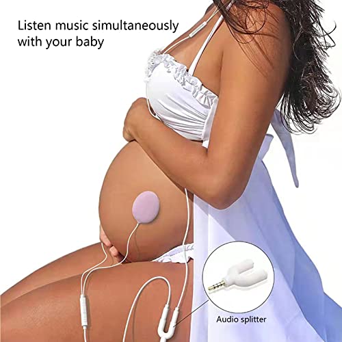 Yinhing Baby Bump Headphones, Baby Bump Speaker with Audio Splitter, Pregnancy Speakers to Play Music, Prenatal Belly Headphone, Prenatal Music Sounds, Pregnant Woman Gift