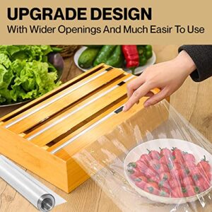 Star House 8 in 1 Ziplock Bag Storage Organizer for Kitchen Drawer, with wax, foil and plastic wrap Dispenser and Napkin holder. Compatible with Gallon, Quart, Sandwich and Snack Variety Size Bag