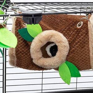 Guinea Pig Hideout - Fleece Rat Tunnel & Hammock Set House Cage Accessories for Chinchilla Hamster Hedgehog Squirrel Small Animals for Playing Sleeping