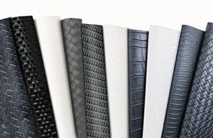 10pcs/set black white series woven texture embossed faux leather sheets, 7.78 x12.6" braided embossed textured and lattice striped fabrics, for making earrings, handbag, hair bows and diy crafts