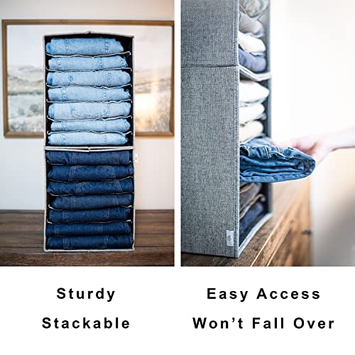 Eden Home Jeans Organizer for Closet Pants Storage - Jeans Storage - Clothes Organizer for Folded Clothes - Wardrobe Organizers and Storage