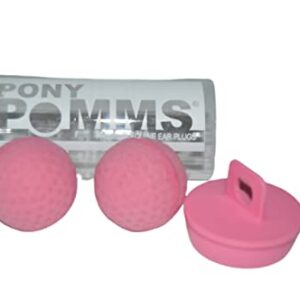 Pomms Pony Equine Ear Plugs - 2 Pairs of Pony Size - 1 Pair of Black and 1 Pair of Pink - Ear Plugs with a Horse Shaped Bottle Opener Keychain (Color May Vary)
