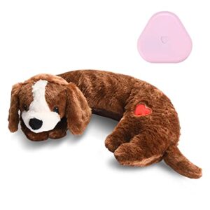 Moropaky Heartbeat Toy Puppy Heartbeat Stuffed Animal Heartbeat Plush Toy for Puppy, Dog Heartbeat Toy for Pet Anxiety Relief Behavioral Sleep Aid Crate Kennel Training Puppy Cuddly Comfort Toy…