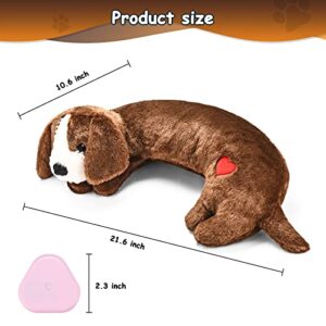 Moropaky Heartbeat Toy Puppy Heartbeat Stuffed Animal Heartbeat Plush Toy for Puppy, Dog Heartbeat Toy for Pet Anxiety Relief Behavioral Sleep Aid Crate Kennel Training Puppy Cuddly Comfort Toy…