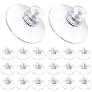 suction cup plastic suction pads 40 mm clear pvc sucker pads strong adhesive suction holder with screw nut for car shade cloth glass bathroom wall door glass window (20 pcs)
