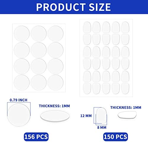 Birllaid Clear Double Sided Adhesive Dots Heavy Duty Transparent Double-Sided Tape Stickers Round &Square Acrylic No Trace Strong Adhesive Sticky Sticker for Craft DIY Art Office Supplier