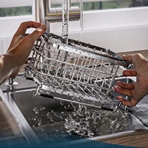 Consumest 5-in-1 Sink Caddy Kitchen Sink Organizer with Drip Tray, Multifunctional Sponge Holder for Kitchen Sink, Rustproof Stainless Steel Sink Sponge caddy for Dishcloth, Sponge, Brush - Silver