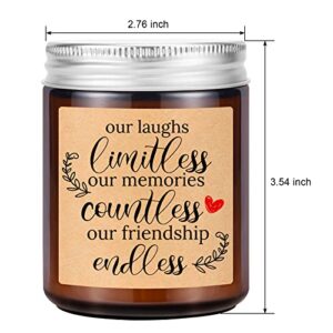 Lavender Scented Candles -Our Laughs Limitless -Friendship Gifts for Women Best Friend -Christmas,Graduation,Birthday Gifts for Female Leaving - Bestie Going Away Gift for Friend Farewell