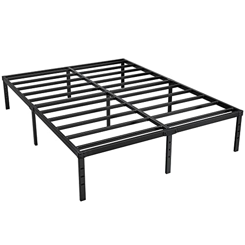 LITBOOM Full Size Bed Frame/ 14 Inch Metal Platform Base/Mattress Foundation/No Box Spring Needed/Noise -proof/3000lbs Capacity