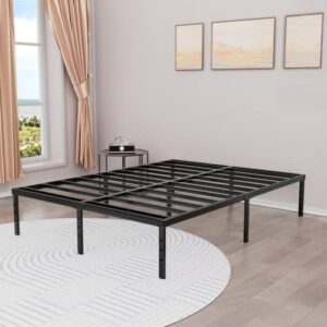 LITBOOM Full Size Bed Frame/ 14 Inch Metal Platform Base/Mattress Foundation/No Box Spring Needed/Noise -proof/3000lbs Capacity