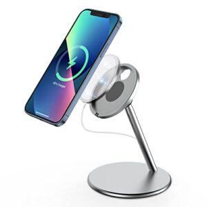 stand for magsafe charger compatible for iphone 14 13/13 pro/13 pro max/12/12 pro max/12 mini,evershop desk magnetic charging phone holder for apple (not include magsafe charger)