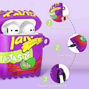 (3 Pack) Cute Airpod Case for Airpods 2&1,3D Drink Kawaii Silicone Cartoon Food Funny Protective Cover Accessories Skin for Airpod 1&2 Gen Charging Case for Girls Boys-(Arizona+Sport Water+Takis)