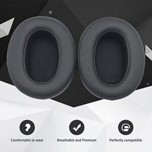 WH-XB900N Replacement Ear Pads Potein Leather Earpads Cover Quite-Comfort Sponge Ear Cushion Pad Earmuff Repair Parts Compatible with WH-XB900N On-Ear Headphone(Black