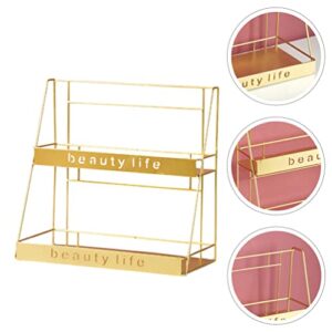 LIFKOME Bathroom Storage 2- Tier Bathroom Organizer Metal Bathroom Countertop Organizer and Storage Shelf Vanity Cosmetic Organizer Holder Kitchen Rack Standing Shelf Organizer