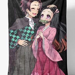 ANBP Kids Adult De-mon Sl-Ayer Soft Plush Flannel Fleece Blanket Anime Blanket Air-Condition Throw Blanket for Couch Bedding Sofa Living Room 50"x40"