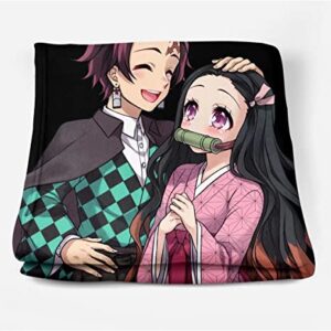 ANBP Kids Adult De-mon Sl-Ayer Soft Plush Flannel Fleece Blanket Anime Blanket Air-Condition Throw Blanket for Couch Bedding Sofa Living Room 50"x40"