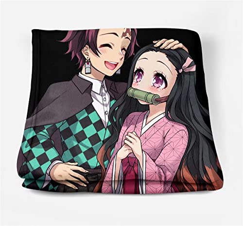 ANBP Kids Adult De-mon Sl-Ayer Soft Plush Flannel Fleece Blanket Anime Blanket Air-Condition Throw Blanket for Couch Bedding Sofa Living Room 50"x40"