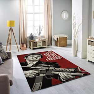 Scarface Rug, Alpacino Rug, Legends Rug, Famous Rug, Floor, Modern Rug, Custom Rug, Home Decor Rug,Popular Rug,Say Hello to My Little Friend e148 (1.9x3.2 feet - 60x100 cm)