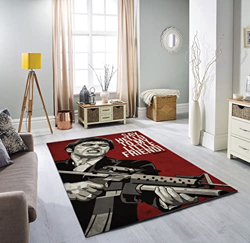 Scarface Rug, Alpacino Rug, Legends Rug, Famous Rug, Floor, Modern Rug, Custom Rug, Home Decor Rug,Popular Rug,Say Hello to My Little Friend e148 (1.9x3.2 feet - 60x100 cm)