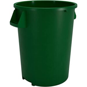 carlisle foodservice products bronco green 32 gallon round waste bin trash container - 84103209 - pack of 4