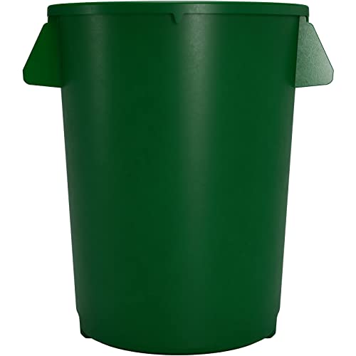 Carlisle FoodService Products Bronco Green 32 Gallon Round Waste Bin Trash Container - 84103209 - Pack of 4