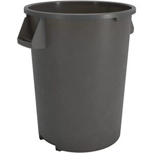 carlisle foodservice products bronco gray 32 gallon round waste bin trash container - 84103223 - pack of 4