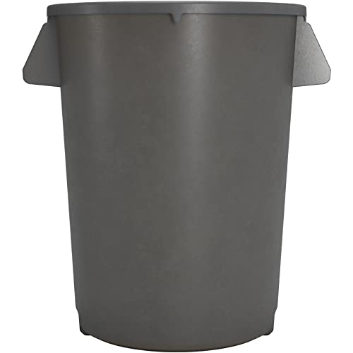 Carlisle FoodService Products Bronco Gray 32 Gallon Round Waste Bin Trash Container - 84103223 - Pack of 4