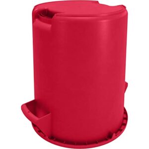 Carlisle FoodService Products Bronco Round Waste Bin Trash Container 10 Gallon - Red - Pack of 1