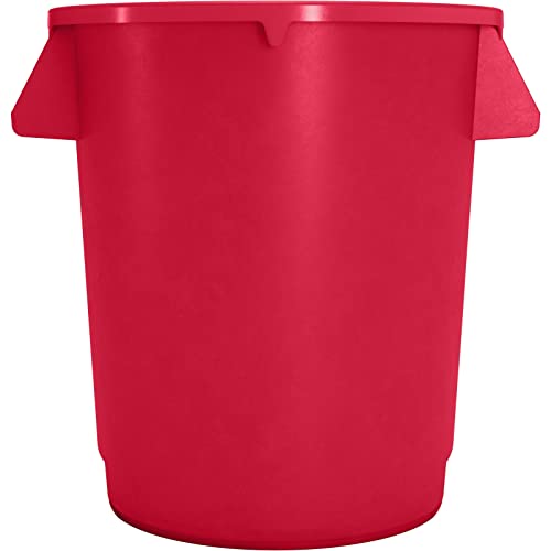 Carlisle FoodService Products Bronco Round Waste Bin Trash Container 10 Gallon - Red - Pack of 1