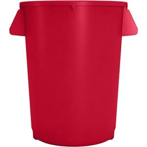 Carlisle FoodService Products Bronco Red 32 Gallon Round Waste Bin Trash Container - 84103205 - Pack of 4