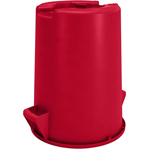 Carlisle FoodService Products Bronco Red 32 Gallon Round Waste Bin Trash Container - 84103205 - Pack of 4