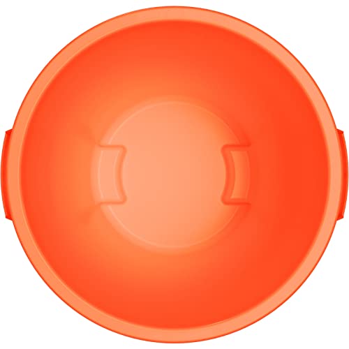 Carlisle FoodService Products Bronco Orange 10 Gallon Round Waste Bin Trash Container - 84101024 - Pack of 6