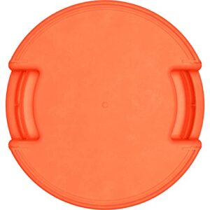 Carlisle FoodService Products Bronco Orange 10 Gallon Round Waste Bin Trash Container - 84101024 - Pack of 6