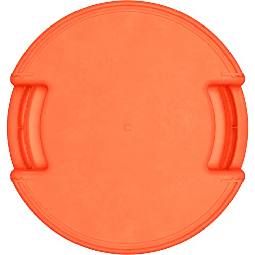 Carlisle FoodService Products Bronco Orange 10 Gallon Round Waste Bin Trash Container - 84101024 - Pack of 6