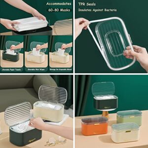 Aiabaleaft Face Mask Dispenser Box Holder Storage Box. Mask Case with Cover for Storing and Dispensing Personal Face Masks, and Paper Towel Storage Boxes, Disposable Gloves Etc.