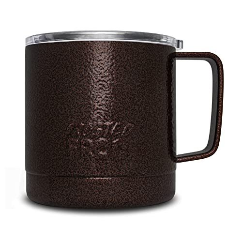 Frosted Frog Stainless Steel Insulated Coffee Mug Cup with Handle, 16 OZ Double Wall Vacuum Travel Coffee Tumbler Mug with Lid Copper Powder Coat