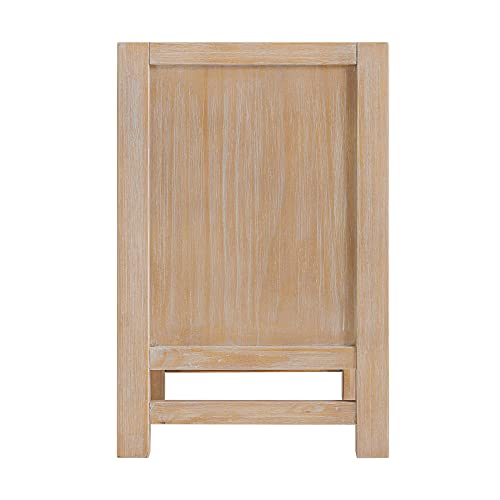 Alaterre Furniture Arden 2-Drawer Wood Nightstand, Children's Bedroom Furniture, Modern Rustic Design, Solid Pine Wood Construction, Light Driftwood Finish, Perfect for Child Room, Nursery or Playroom