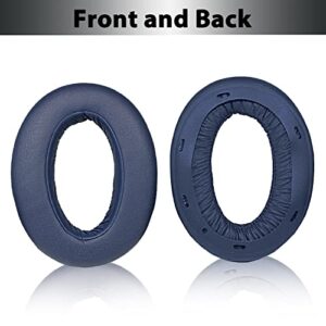 WH-XB910N Replacement Earpads Comfortable Protein Leather Ear Cushions Noise Canceling Headset Cover Earmuff Repair Parts for Sony WH-XB910N Over-Ear Wired&Wireless Headphone(Blue)