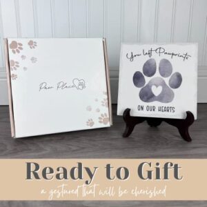 Paw Place Pet Memorial Gifts for Loss of a Dog or Cat - Decorative Ceramic Tile - Sympathy Gift In Memory and Remembrance for Your Pets