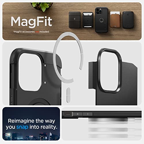 Spigen Tough Armor (MagFit) Compatible with MagSafe Designed for iPhone 14 Pro Max Case (2022) - Black