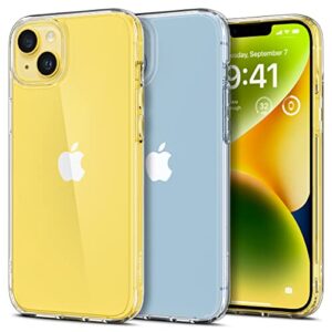 spigen ultra hybrid for iphone 14 case, [anti-yellowing technology] [military grade drop protection] phone case for iphone 14 - crystal clear
