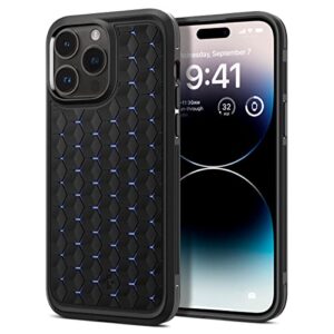 spigen cryo armor [arcticflow tech] designed for iphone 14 pro case (2022) - matte black