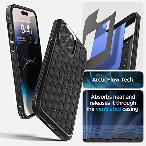 Spigen Cryo Armor [ArcticFlow Tech] Designed for iPhone 14 Pro Case (2022) - Matte Black