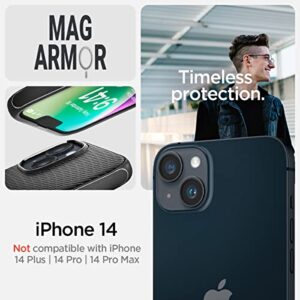 Spigen Mag Armor (MagFit) Compatible with MagSafe Designed for iPhone 14 Case (2022) - Matte Black