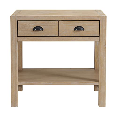 Alaterre Furniture Arden Nightstand, Light Driftwood