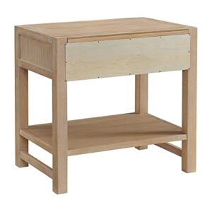 Alaterre Furniture Arden Nightstand, Light Driftwood