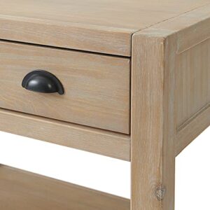 Alaterre Furniture Arden Nightstand, Light Driftwood