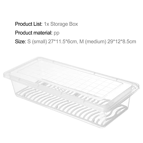 Storage Box Prevents Odor Sturdy Rectangular Plastic Drain Storage Box for Unisex S